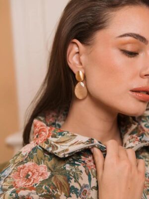 Lott - Champagne Oorbellen Framed Drop