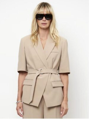 Dante 6 - Nissa Short Sleeves Blazer Beige