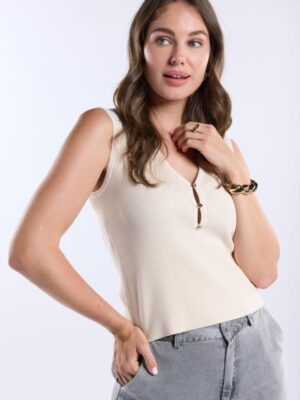 Freebird - Kindra Singlet Off-White